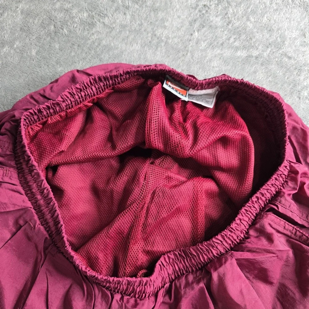 Vintage Nike Track Pants Mens Size XXL Burgundy Baggy Mesh Lined Windbreaker Y2K